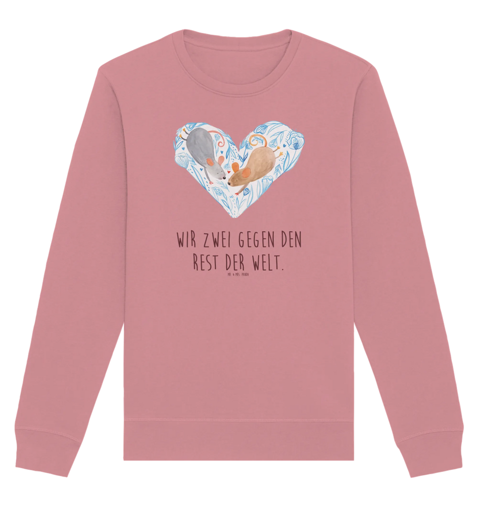 Organic Pullover Mice heart Pullover, Pullover Männer, Pullover Frauen, Sweatshirt, Sweatshirt Männer, Sweatshirt Frauen, Unisex, Liebe, Partner, Freund, Freundin, Ehemann, Ehefrau, Heiraten, Verlobung, Heiratsantrag, Liebesgeschenk, Jahrestag, Hocheitstag, Maus, Mäuse, Liebesbotschaft, Liebesbeweis, Hochzeit, Lieblingsmensch, Gemeinsamkeit, Love, Geschenk für zwei