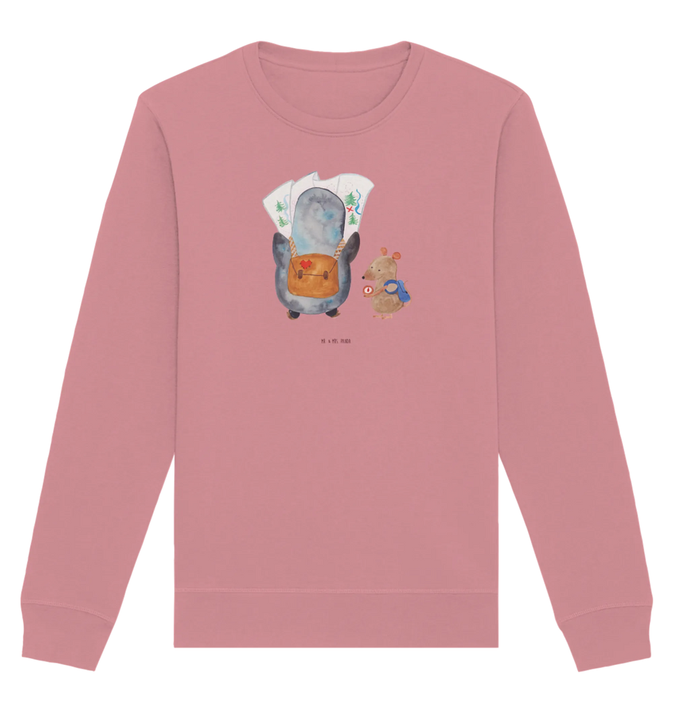 Organiczny Sweter Pingwin i Mysz Wędrowcy Pullover, Pullover Männer, Pullover Frauen, Sweatshirt, Sweatshirt Männer, Sweatshirt Frauen, Unisex, Pinguin, Pinguine, Abenteurer, Abenteuer, Roadtrip, Ausflug, Wanderlust, wandern