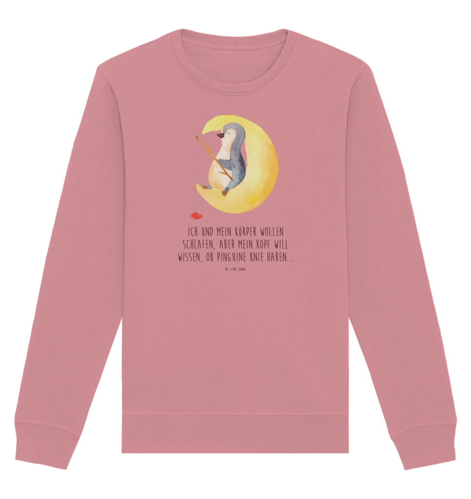 Organiczny Sweter pingwin księżyc Pullover, Pullover Männer, Pullover Frauen, Sweatshirt, Sweatshirt Männer, Sweatshirt Frauen, Unisex, Pinguin, Pinguine, Spruch, schlafen, Nachtruhe, Einschlafen, Schlafzimmer, Schlafstörungen, Gästezimmer