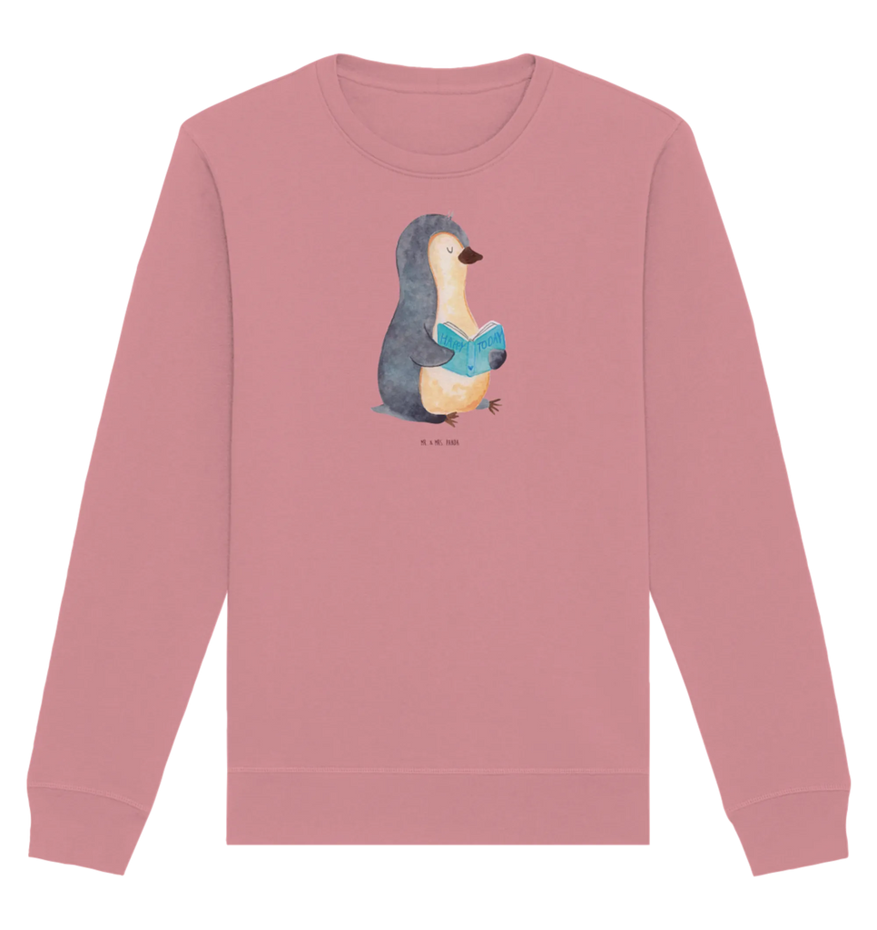 Organiczny Sweter pingwin książka Pullover, Pullover Männer, Pullover Frauen, Sweatshirt, Sweatshirt Männer, Sweatshirt Frauen, Unisex, Pinguin, Pinguine, Buch, Lesen, Bücherwurm, Nichtstun, Faulenzen, Ferien, Urlaub, Freizeit
