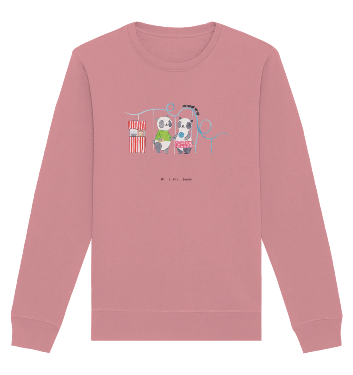 Organic Pullover pandas visit amusement park giving, thank you, award, profit, athlete, Gift, Visit an amusement park, ride a roller coaster