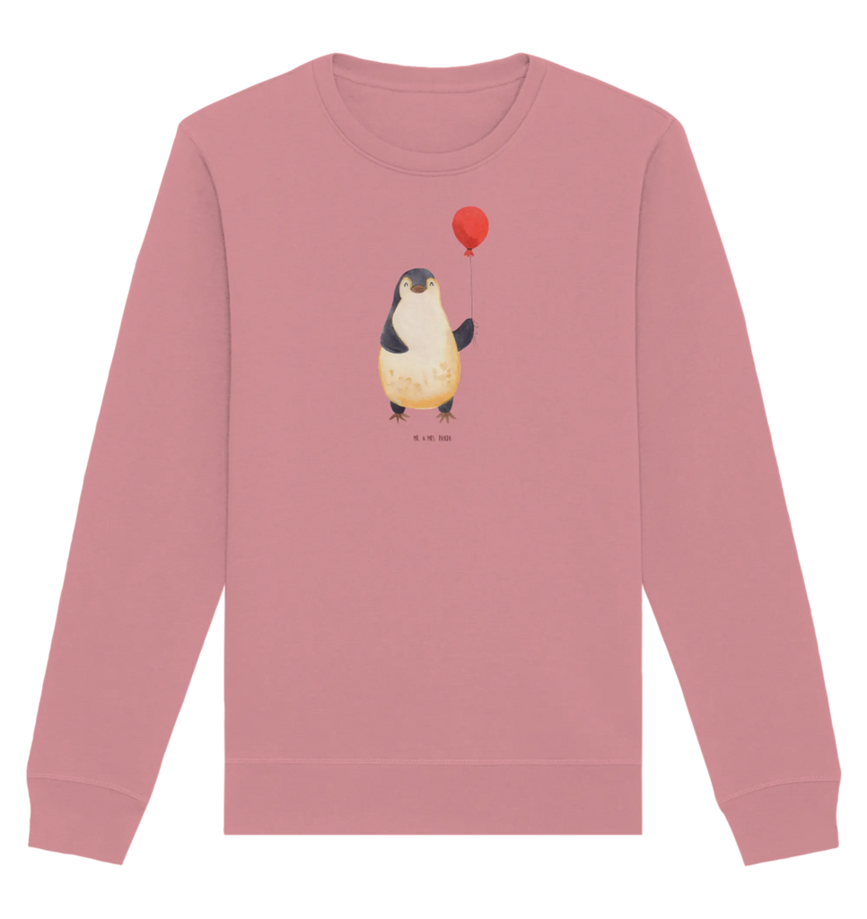 Organiczny Sweter pingwin balon Pullover, Pullover Männer, Pullover Frauen, Sweatshirt, Sweatshirt Männer, Sweatshirt Frauen, Unisex, Pinguin, Pinguine, Luftballon, Tagträume, Lebenslust, Geschenk Freundin, Geschenkidee, beste Freundin, Motivation, Neustart, neues Leben, Liebe, Glück