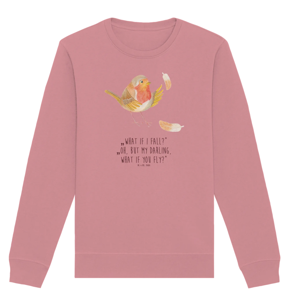 Organic Pullover robin feathers Pullover, Pullover Männer, Pullover Frauen, Sweatshirt, Sweatshirt Männer, Sweatshirt Frauen, Unisex, Tiermotive, Gute Laune, lustige Sprüche, Tiere, What if i fall, Rotkehlchen, Spruch Motivation, Spruch Mut, Vogel, Motivation Sprüche, Motivationsbilder, fliegen
