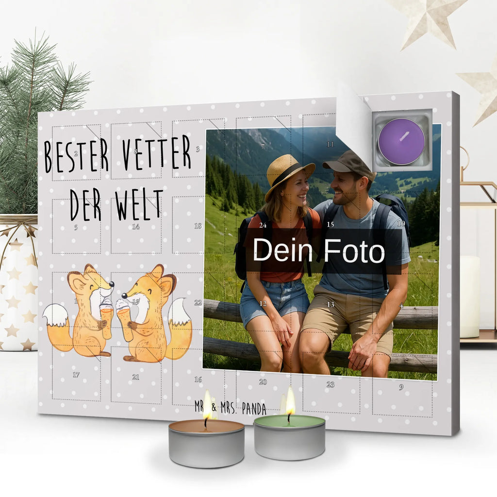Personalisierter Duftkerzen Foto Adventskalender Fuchs Bester Vetter der Welt Personalisierter Duftkerzen Foto Adventskalender, Geschenkidee, Geschenk, Schenken, Mitbringsel, Geburtstag, Geburtstagsgeschenk, für, Danke, Dankeschön, Bedanken, Freude machen, Geschenktipp, Kousin, Familie, Verwandtschaft, Vetter, Cousin, Sohn von Onkel, Sohn von Tante, Cousine