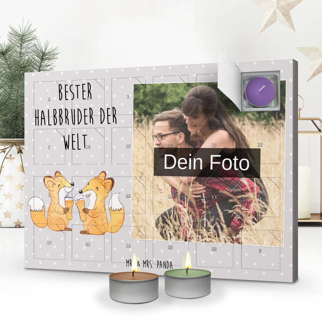 Personalisierter Duftkerzen Foto Adventskalender Fuchs Bester Halbbruder der Welt Personalisierter Duftkerzen Foto Adventskalender, Geschenkidee, Geschenk, Schenken, Mitbringsel, Geburtstag, Geburtstagsgeschenk, für, Danke, Dankeschön, Bedanken, Freude machen, Geschenktipp, Stief, Sohn, Brother, Stiefbruder, Bruderherz, Halbbruder, Kleinigkeit, Stiefgeschwister, Brudi, Schwester, Bruder, Geschwister, Familie, Bester