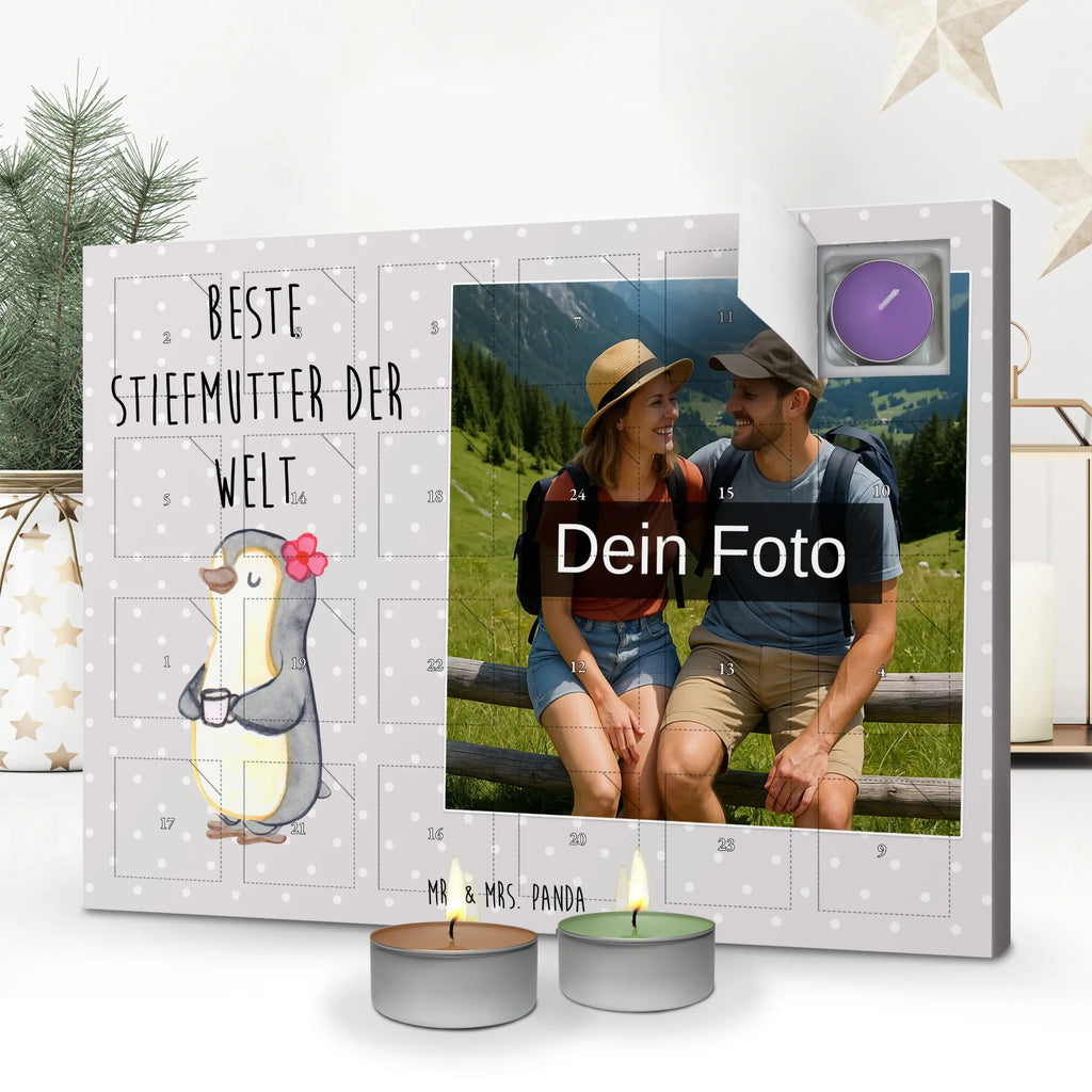 Personalisierter Duftkerzen Foto Adventskalender Pinguin Beste Stiefmutter der Welt Personalisierter Duftkerzen Foto Adventskalender, Geschenkidee, Geschenk, Schenken, Mitbringsel, Geburtstag, Geburtstagsgeschenk, für, Danke, Dankeschön, Bedanken, Freude machen, Geschenktipp, Mami, Mama, Mutti, Stiefmutter, Beste, Sohn, Muttertag, Stief Mutter, Mutter, Stiefmama, Tochter