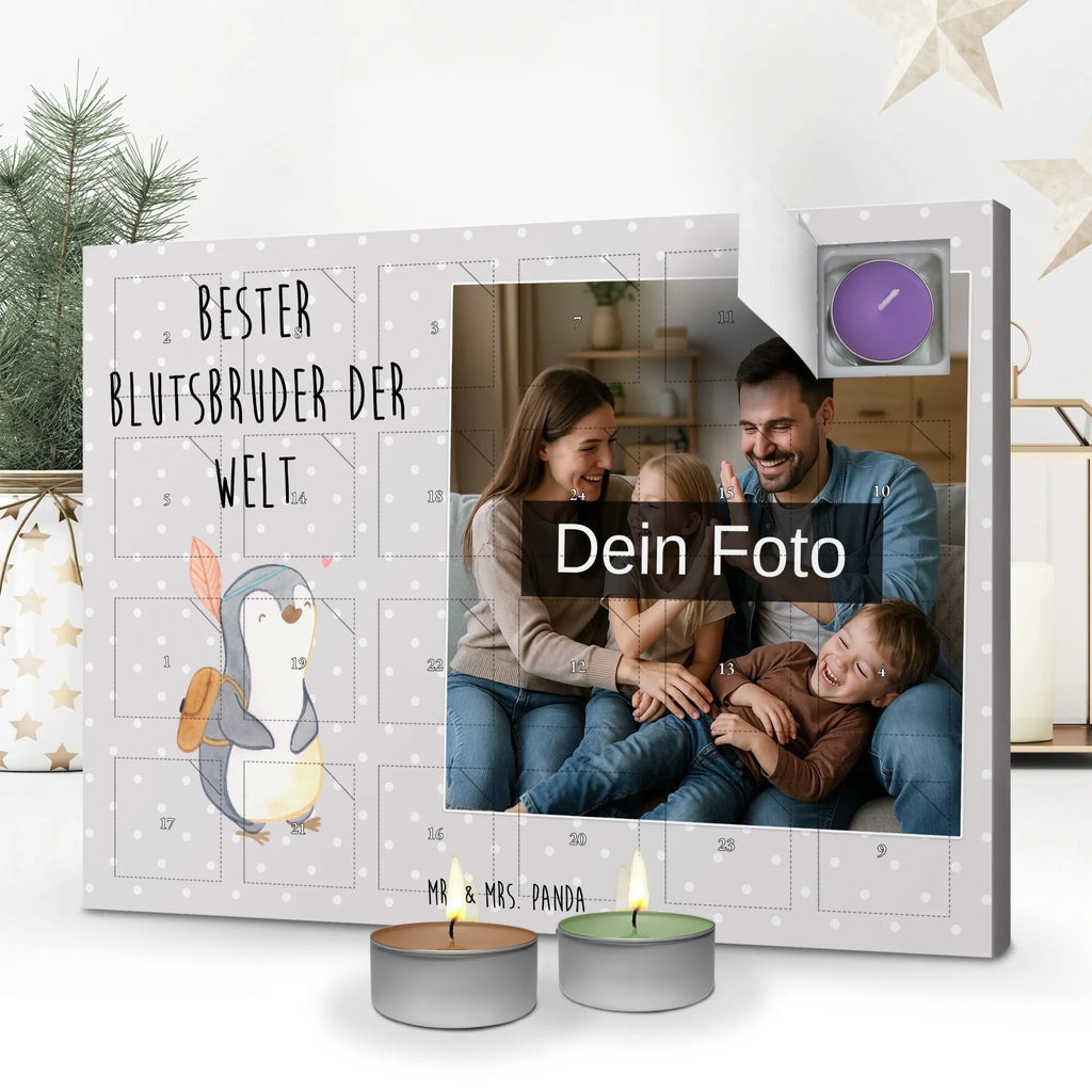 Personalisierter Duftkerzen Foto Adventskalender Pinguin Bester Blutsbruder der Welt Personalisierter Duftkerzen Foto Adventskalender, Geschenkidee, Geschenk, Schenken, Mitbringsel, Geburtstag, Geburtstagsgeschenk, für, Danke, Dankeschön, Bedanken, Freude machen, Geschenktipp, Familie, Blutsgeschwister, Bruderherz, Brüder, Bester, Brother, Freund, Sido, Blutsbruder, Kleinigkeit, Geschwister