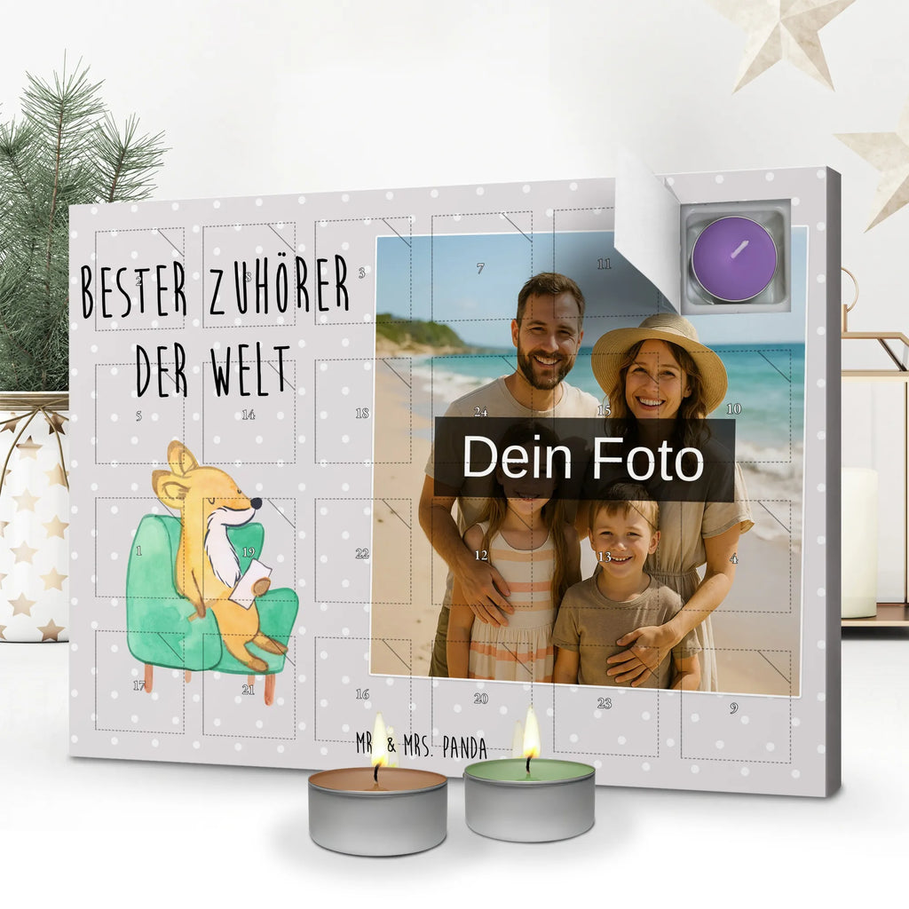 Personalisierter Duftkerzen Foto Adventskalender Fuchs Bester Zuhörer der Welt Personalisierter Duftkerzen Foto Adventskalender, Geschenkidee, Geschenk, Schenken, Mitbringsel, Geburtstag, Geburtstagsgeschenk, für, Danke, Dankeschön, Bedanken, Freude machen, Geschenktipp, Zuhörer, Hilfe, Hilfsbereit, Freundin, Offenes Ohr, Freund