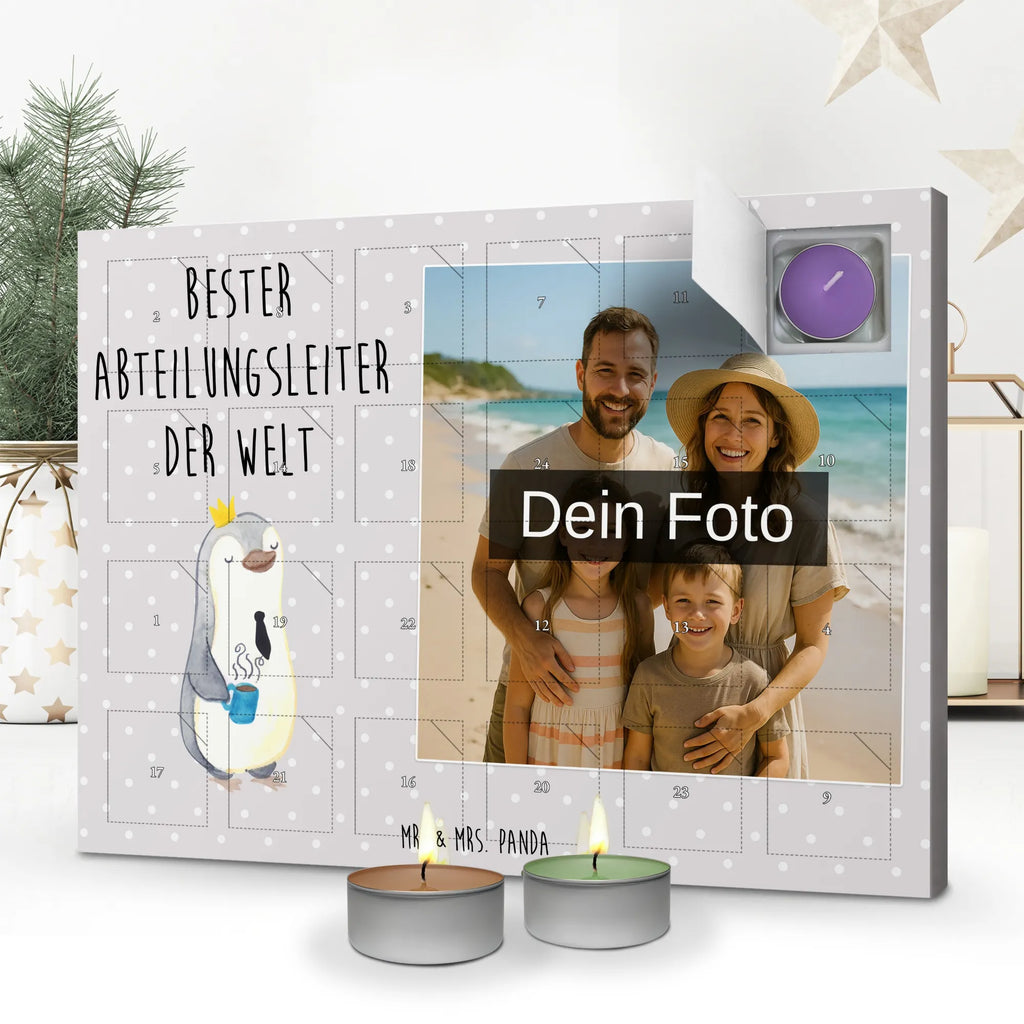 Personalisierter Duftkerzen Foto Adventskalender Pinguin Bester Abteilungsleiter der Welt Personalisierter Duftkerzen Foto Adventskalender, Geschenkidee, Geschenk, Schenken, Mitbringsel, Geburtstag, Geburtstagsgeschenk, für, Danke, Dankeschön, Bedanken, Freude machen, Geschenktipp, Abteilungsleiter, Kollege, Abschied, Ruhestand, Chef, Geschäftsführer, Abschiedsgeschenk, Arbeit, Büro, Vorgesetzter, Leiter