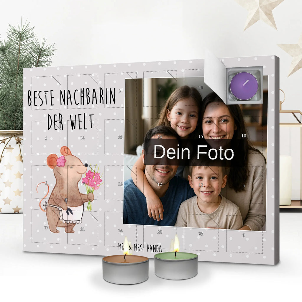 Personalisierter Duftkerzen Foto Adventskalender Maus Beste Nachbarin der Welt Personalisierter Duftkerzen Foto Adventskalender, Geschenkidee, Geschenk, Schenken, Mitbringsel, Geburtstag, Geburtstagsgeschenk, für, Danke, Dankeschön, Bedanken, Freude machen, Geschenktipp, Freundschaft, Freundin, Bewohnerin, Anwohnerin, Angrenzer, Nachbarschaft, Nachbarn, Nachbarin