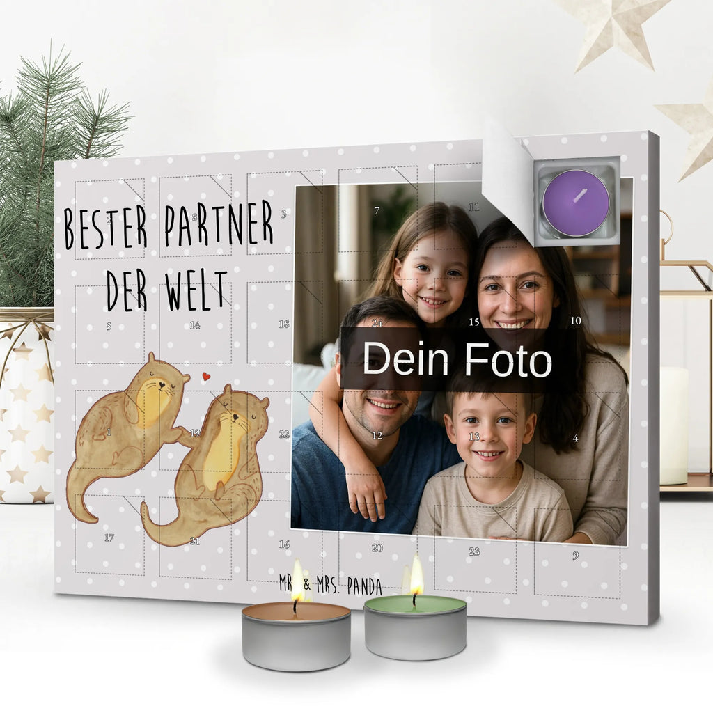 Personalisierter Duftkerzen Foto Adventskalender Otter Bester Partner der Welt Personalisierter Duftkerzen Foto Adventskalender, Geschenkidee, Geschenk, Schenken, Mitbringsel, Geburtstag, Geburtstagsgeschenk, für, Danke, Dankeschön, Bedanken, Freude machen, Geschenktipp, Ehepartner, Paar, Partner, Liebe, Freund, Mann, Frau, Ehemann. Freundin, Lebensgefährte, Ehefrau