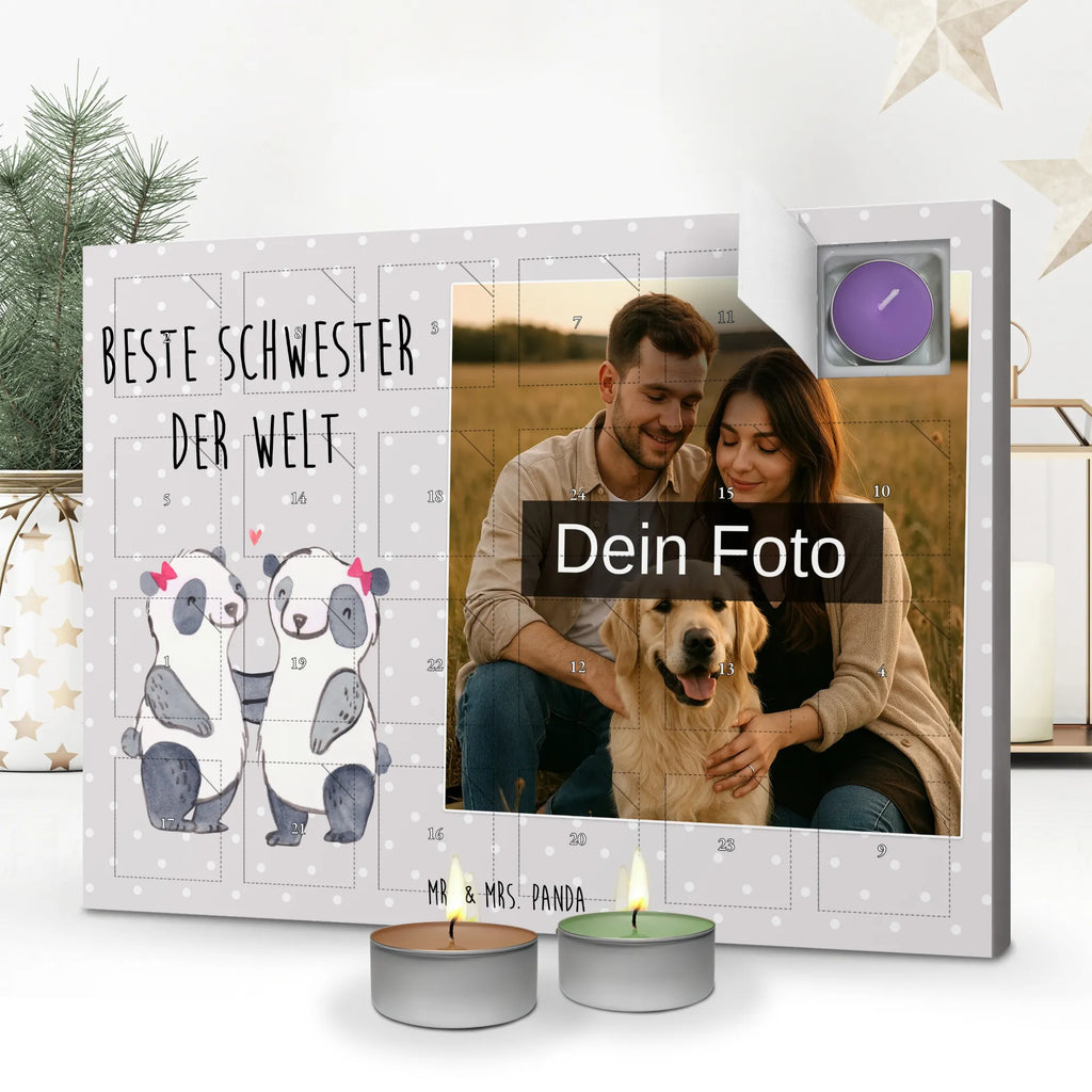 Personalisierter Duftkerzen Foto Adventskalender Panda Beste Schwester der Welt Personalisierter Duftkerzen Foto Adventskalender, Geschenkidee, Geschenk, Schenken, Mitbringsel, Geburtstag, Geburtstagsgeschenk, für, Danke, Dankeschön, Bedanken, Freude machen, Geschenktipp, Geschwister, Tochter, Kleinigkeit, Liebe, Sister, Schwestern, Familie, Kinder, Beste, Schwesterherz, Schwester