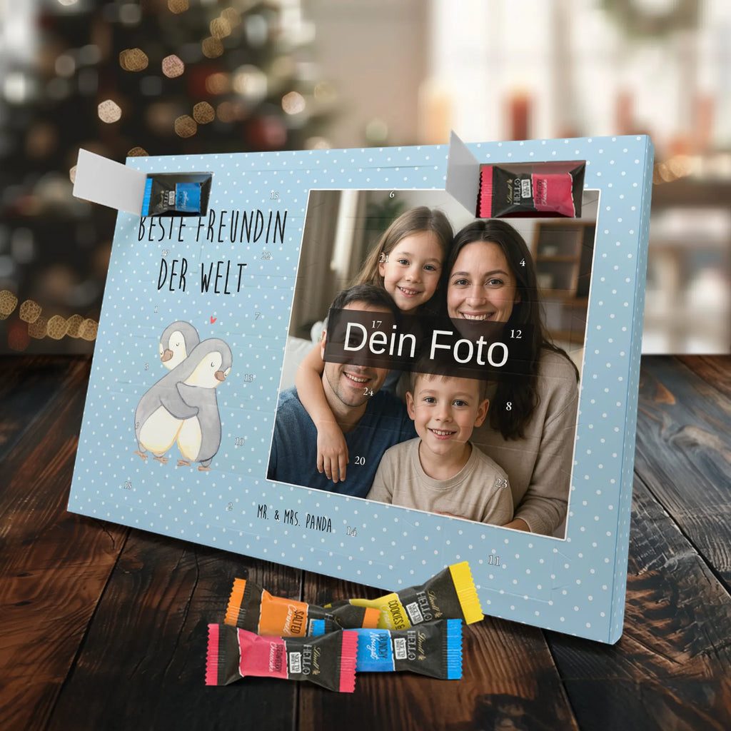 Personalisierter Schoko Foto Adventskalender Pinguin Beste Freundin der Welt Personalisierter Schoko Foto Adventskalender, Geschenkidee, Geschenk, Schenken, Mitbringsel, Geburtstag, Geburtstagsgeschenk, für, Danke, Dankeschön, Bedanken, Freude machen, Geschenktipp, Freundin, Spruch, Beste Freundin, Frau, Beste, Freundinnen, Bff, Freundschaft. Liebste, Ehefrau, Bae, Jahrestag
