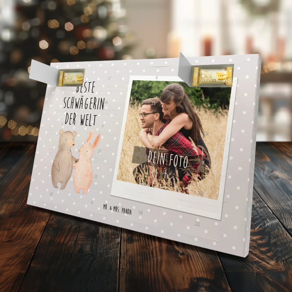 Personalisierter Marzipan Foto Adventskalender Hase Beste Schwägerin der Welt Personalisierter Marzipan Foto Adventskalender, für, Dankeschön, Geschenk, Schenken, Geburtstag, Geburtstagsgeschenk, Geschenkidee, Danke, Bedanken, Mitbringsel, Freude machen, Geschenktipp, Schwippschwägerin, Schwester, Bruder, Ehefrau, Frau, Schwägerin, Ehemann, Partner, Schwähgerin, Familie, angeheiratet, Verwandtschaft