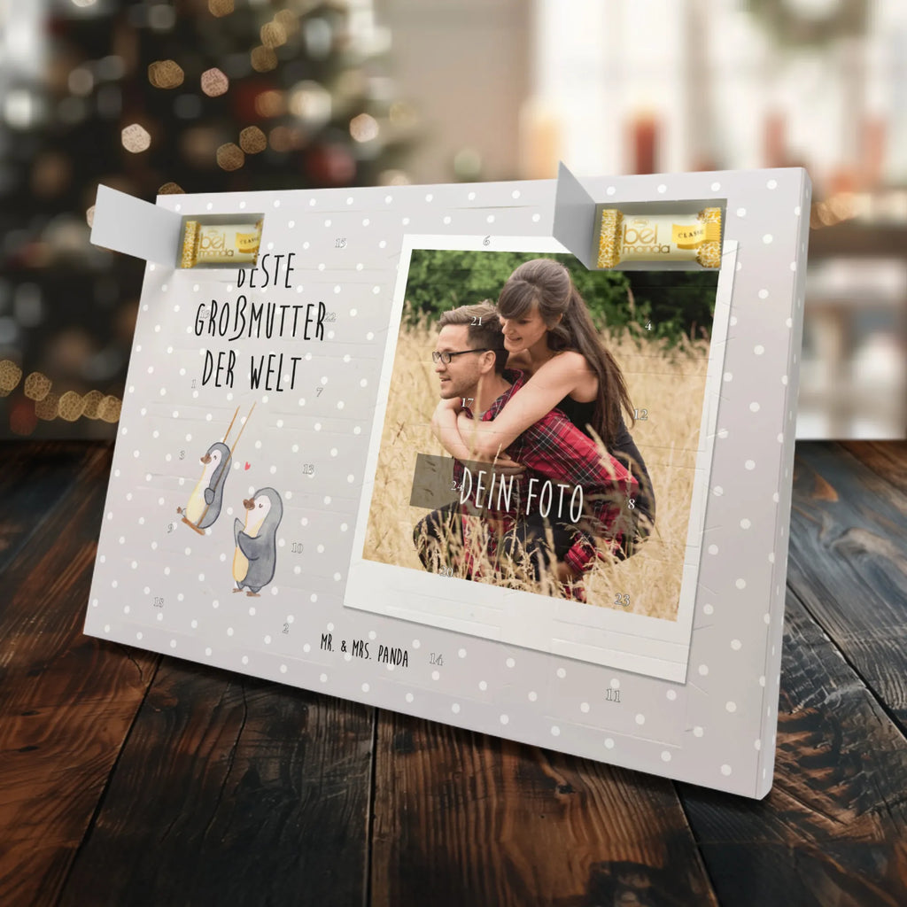 Personalisierter Marzipan Foto Adventskalender Pinguin Beste Großmutter der Welt Personalisierter Marzipan Foto Adventskalender, für, Dankeschön, Geschenk, Schenken, Geburtstag, Geburtstagsgeschenk, Geschenkidee, Danke, Bedanken, Mitbringsel, Freude machen, Geschenktipp, Grosseltern, Oma geworden, Großmutter, Omi, Oma