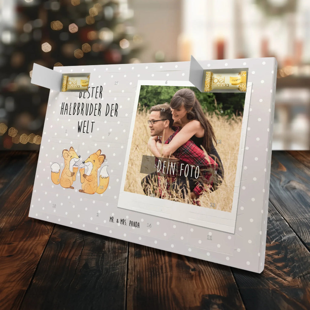 Personalisierter Marzipan Foto Adventskalender Fuchs Bester Halbbruder der Welt Personalisierter Marzipan Foto Adventskalender, für, Dankeschön, Geschenk, Schenken, Geburtstag, Geburtstagsgeschenk, Geschenkidee, Danke, Bedanken, Mitbringsel, Freude machen, Geschenktipp, Geschwister, Bester, Brother, Familie, Kleinigkeit, Bruderherz, Sohn, Bruder, Schwester, Stiefbruder, Stief, Halbbruder, Brudi, Stiefgeschwister