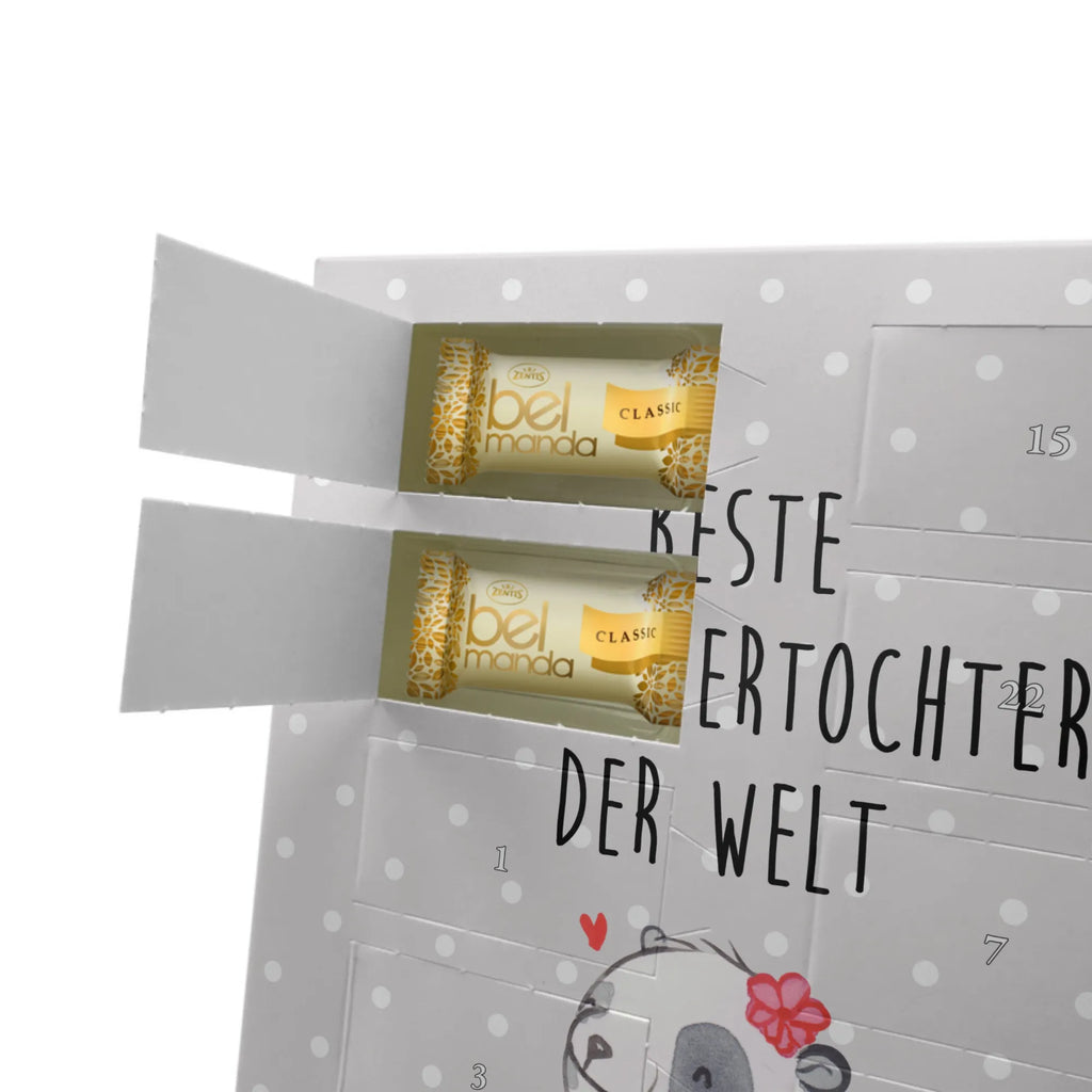 Personalisierter Marzipan Foto Adventskalender Panda Beste Schwiegertochter der Welt Personalisierter Marzipan Foto Adventskalender, für, Dankeschön, Geschenk, Schenken, Geburtstag, Geburtstagsgeschenk, Geschenkidee, Danke, Bedanken, Mitbringsel, Freude machen, Geschenktipp, Frau, Schwiegertochter, angeheiratet, Tochter, Hochzeit, Ehefrau des Sohns