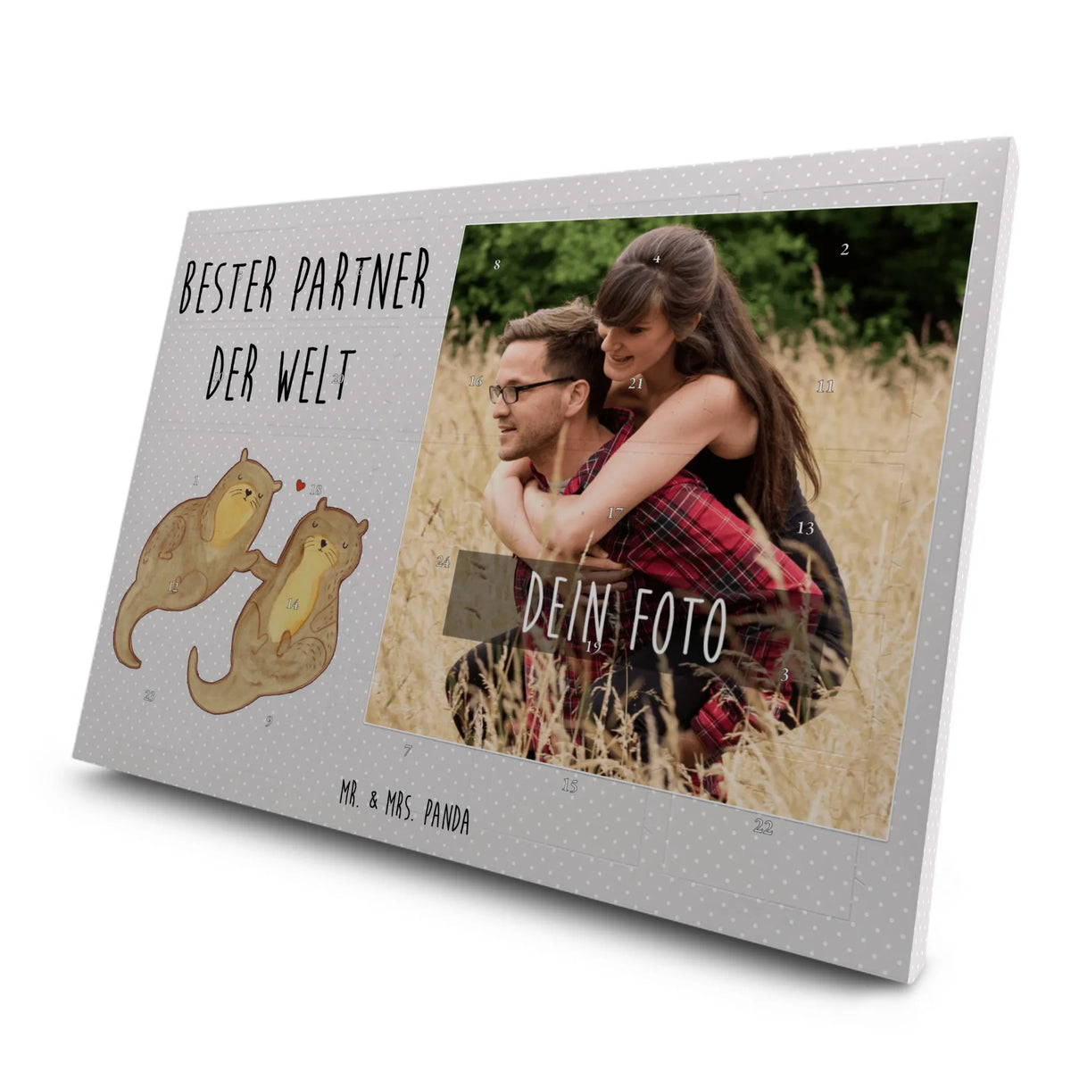  otter Best partner in the world Personalisierter Tee Foto Adventskalender, Geschenkidee, Geschenk, Schenken, Mitbringsel, Geburtstag, Geburtstagsgeschenk, für, Danke, Dankeschön, Bedanken, Freude machen, Geschenktipp, Ehemann. Freundin, Partner, Ehepartner, Freund, Mann, Ehefrau, Paar, Frau, Lebensgefährte, Liebe
