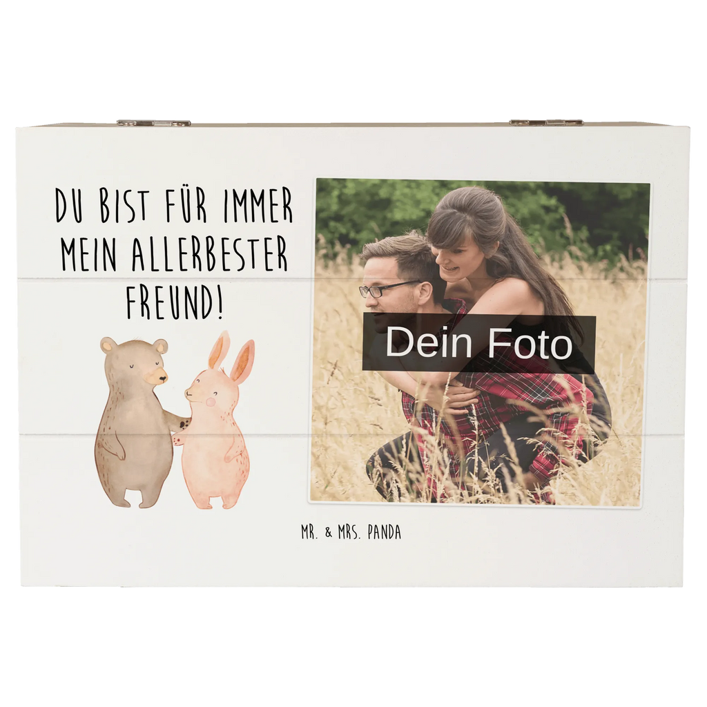 Personalisierte Foto Holzkiste Bär und Hase Umarmen Personalisierte Foto Holzkiste, Liebe, Partner, Freund, Freundin, Ehemann, Ehefrau, Heiraten, Verlobung, Heiratsantrag, Liebesgeschenk, Jahrestag, Hocheitstag, Bär, Hase, best friends, Freunde, Bärchen, bester Freund