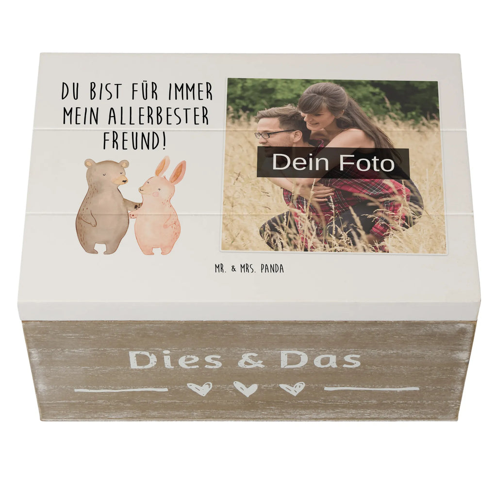 Personalisierte Foto Holzkiste Bär und Hase Umarmen Personalisierte Foto Holzkiste, Liebe, Partner, Freund, Freundin, Ehemann, Ehefrau, Heiraten, Verlobung, Heiratsantrag, Liebesgeschenk, Jahrestag, Hocheitstag, Bär, Hase, best friends, Freunde, Bärchen, bester Freund