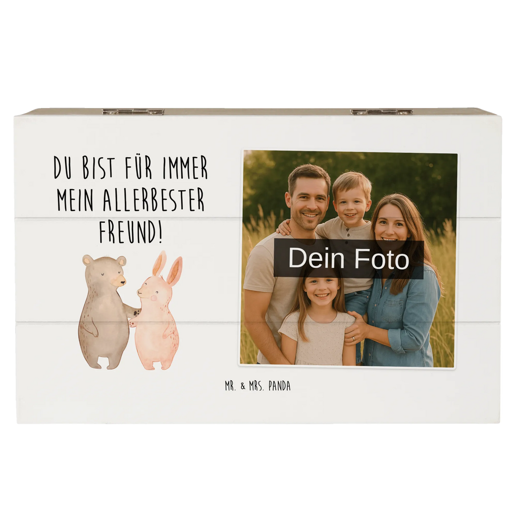 Personalisierte Foto Holzkiste Bär und Hase Umarmen Personalisierte Foto Holzkiste, Liebe, Partner, Freund, Freundin, Ehemann, Ehefrau, Heiraten, Verlobung, Heiratsantrag, Liebesgeschenk, Jahrestag, Hocheitstag, Bär, Hase, best friends, Freunde, Bärchen, bester Freund