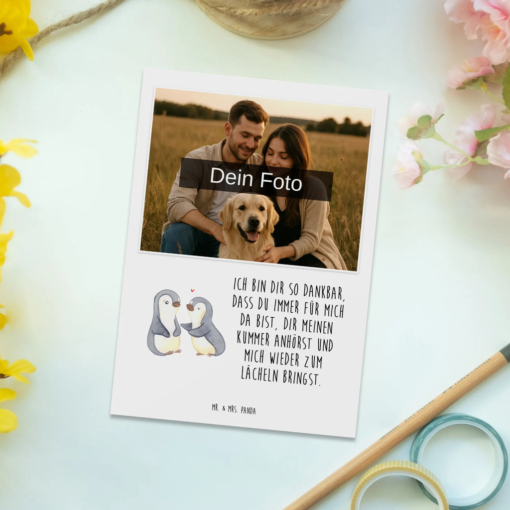 Personalisierte Foto Postkarte Pinguine trösten Personalisierte Foto Postkarte, Liebe, Partner, Freund, Freundin, Ehemann, Ehefrau, Heiraten, Verlobung, Heiratsantrag, Liebesgeschenk, Jahrestag, Hocheitstag, Liebesbeweis, Valentinstag, für Ehemann, für Männer, Geschenk für Partner, Hochzeitstag, Mitbringsel, Geschenk für Freundin, Geschenk für Frauen