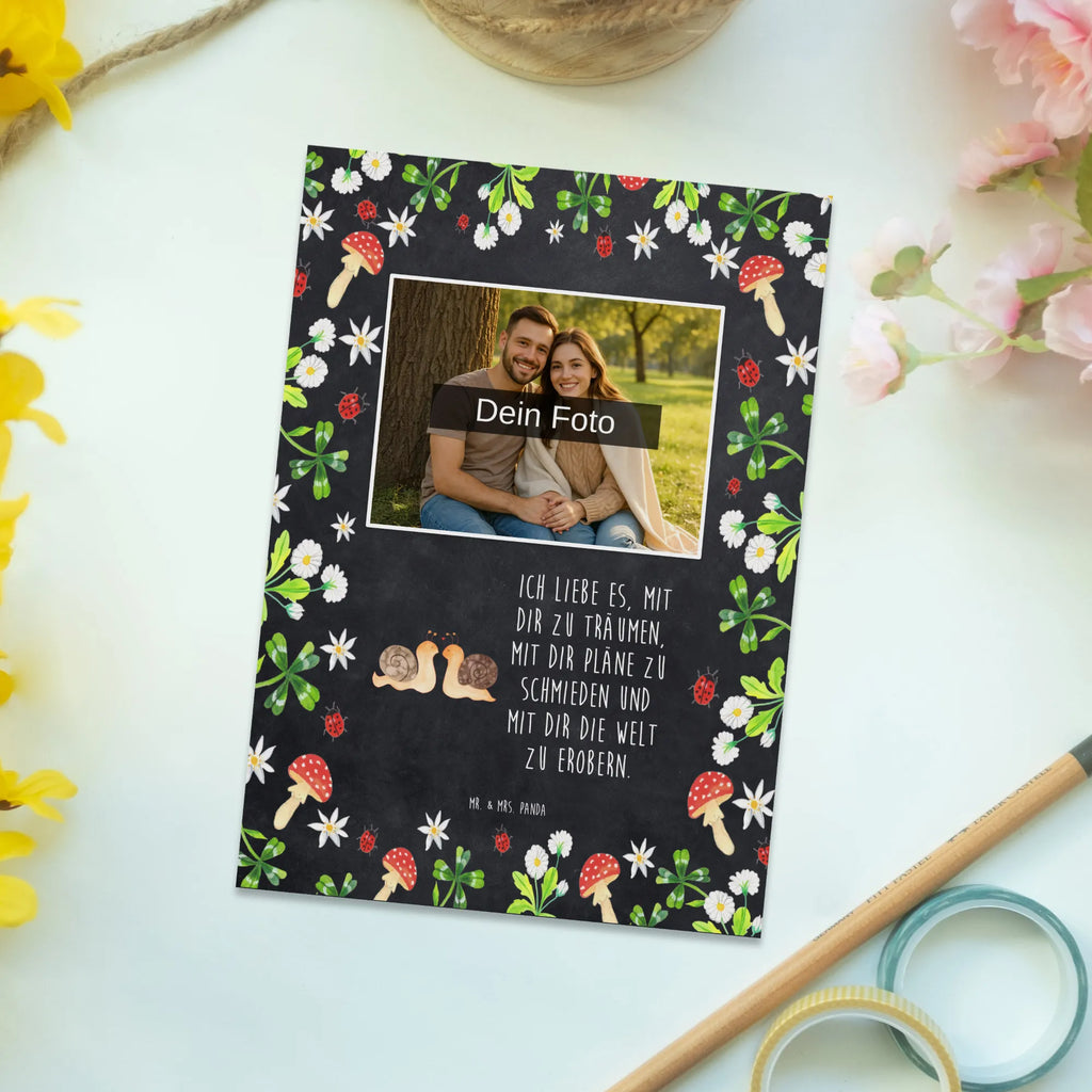 Personalisierte Foto Postkarte Schnecken Liebe Personalisierte Foto Postkarte, Liebe, Partner, Freund, Freundin, Ehemann, Ehefrau, Heiraten, Verlobung, Heiratsantrag, Liebesgeschenk, Jahrestag, Hocheitstag