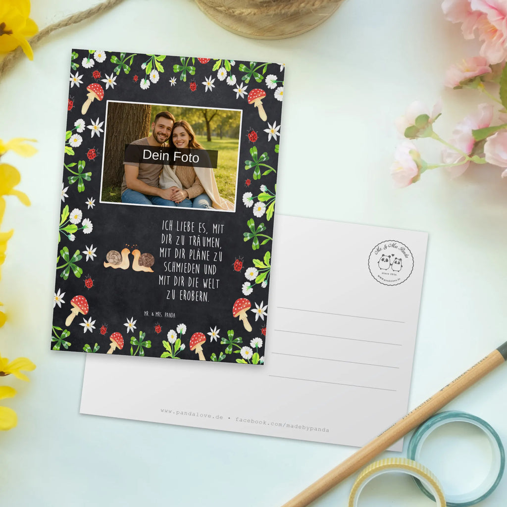 Personalisierte Foto Postkarte Schnecken Liebe Personalisierte Foto Postkarte, Liebe, Partner, Freund, Freundin, Ehemann, Ehefrau, Heiraten, Verlobung, Heiratsantrag, Liebesgeschenk, Jahrestag, Hocheitstag