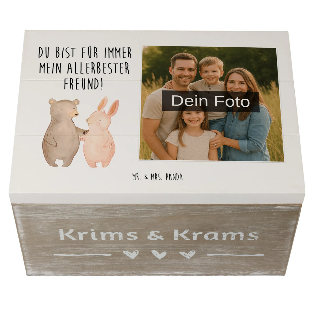 Personalisierte Foto Holzkiste Bär und Hase Umarmen Personalisierte Foto Holzkiste, Liebe, Partner, Freund, Freundin, Ehemann, Ehefrau, Heiraten, Verlobung, Heiratsantrag, Liebesgeschenk, Jahrestag, Hocheitstag, Bär, Hase, best friends, Freunde, Bärchen, bester Freund