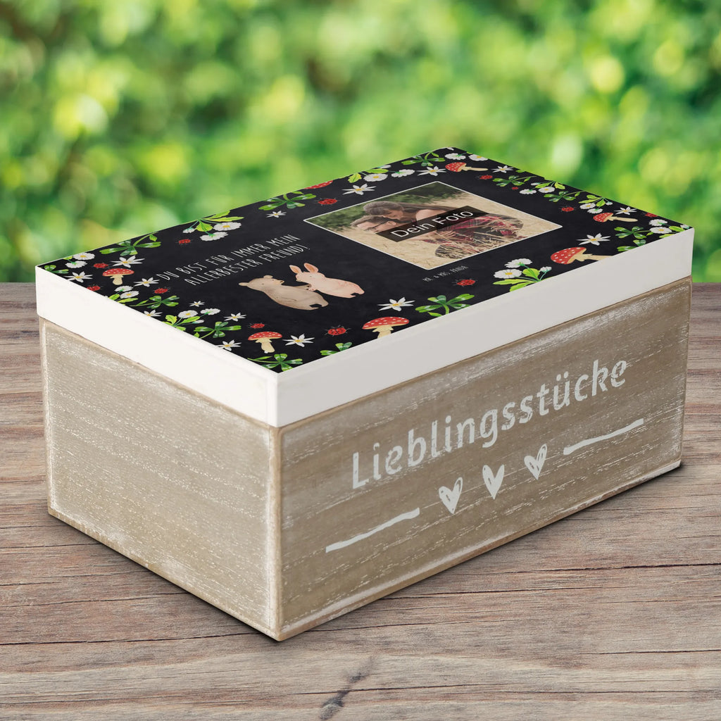 Personalisierte Foto Holzkiste Bär und Hase Umarmen Personalisierte Foto Holzkiste, Liebe, Partner, Freund, Freundin, Ehemann, Ehefrau, Heiraten, Verlobung, Heiratsantrag, Liebesgeschenk, Jahrestag, Hocheitstag, Bär, Hase, best friends, Freunde, Bärchen, bester Freund