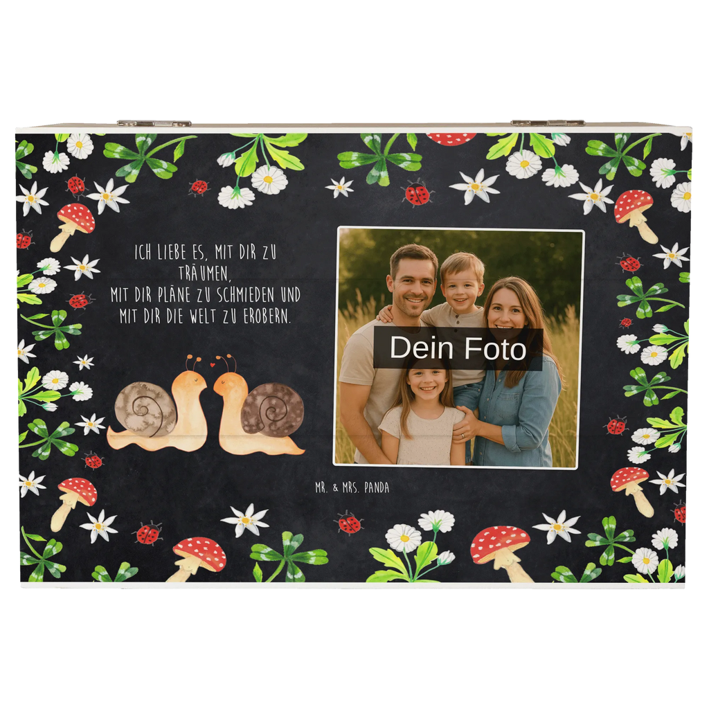 Personalized Photo Wooden Box Snails in love Personalisierte Foto Holzkiste, Liebe, Partner, Freund, Freundin, Ehemann, Ehefrau, Heiraten, Verlobung, Heiratsantrag, Liebesgeschenk, Jahrestag, Hocheitstag