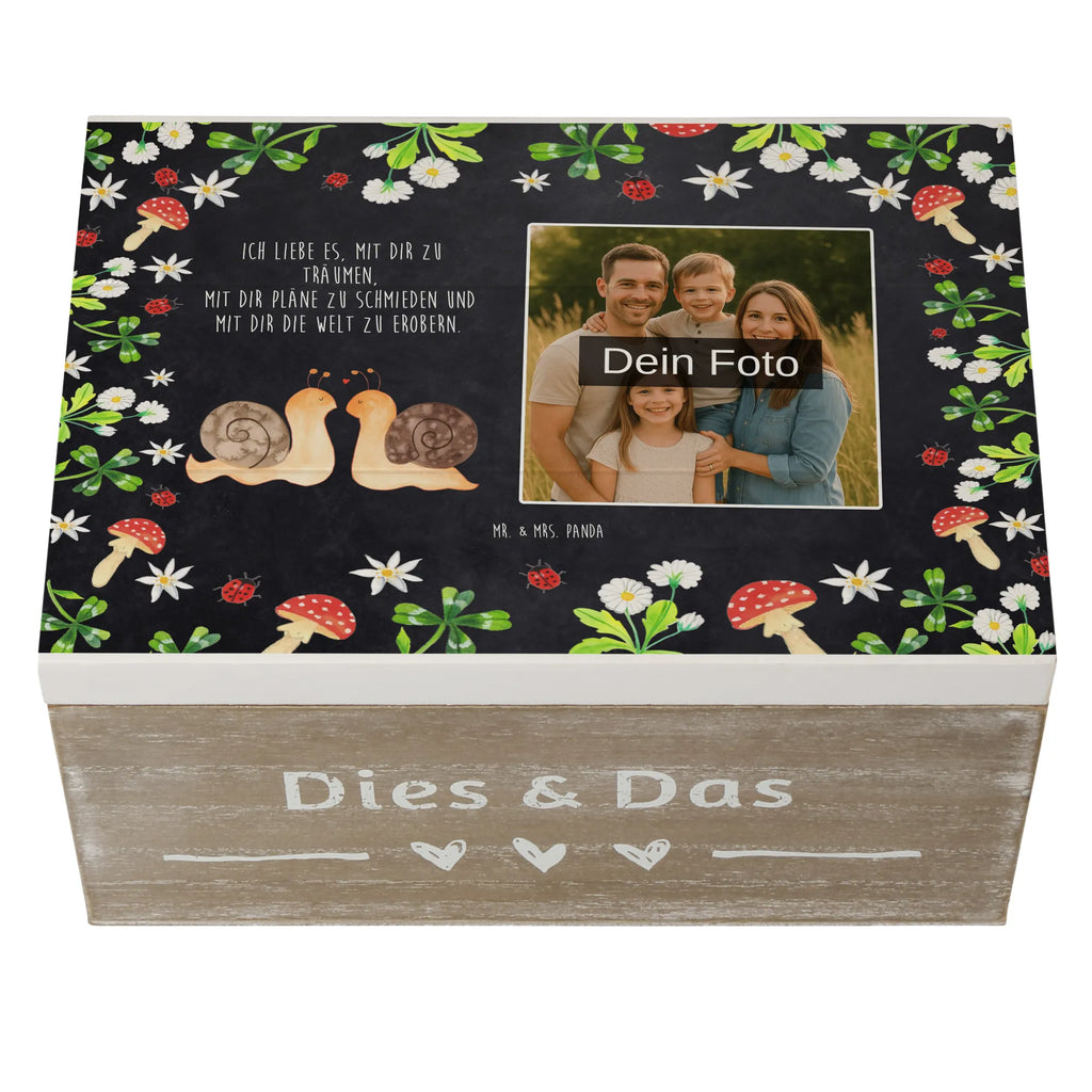 Personalized Photo Wooden Box Snails in love Personalisierte Foto Holzkiste, Liebe, Partner, Freund, Freundin, Ehemann, Ehefrau, Heiraten, Verlobung, Heiratsantrag, Liebesgeschenk, Jahrestag, Hocheitstag