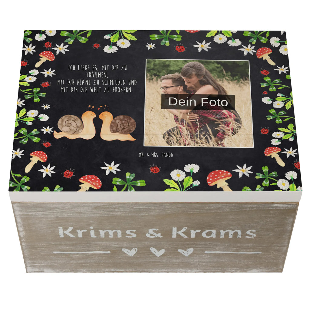 Personalized Photo Wooden Box Snails in love Personalisierte Foto Holzkiste, Liebe, Partner, Freund, Freundin, Ehemann, Ehefrau, Heiraten, Verlobung, Heiratsantrag, Liebesgeschenk, Jahrestag, Hocheitstag