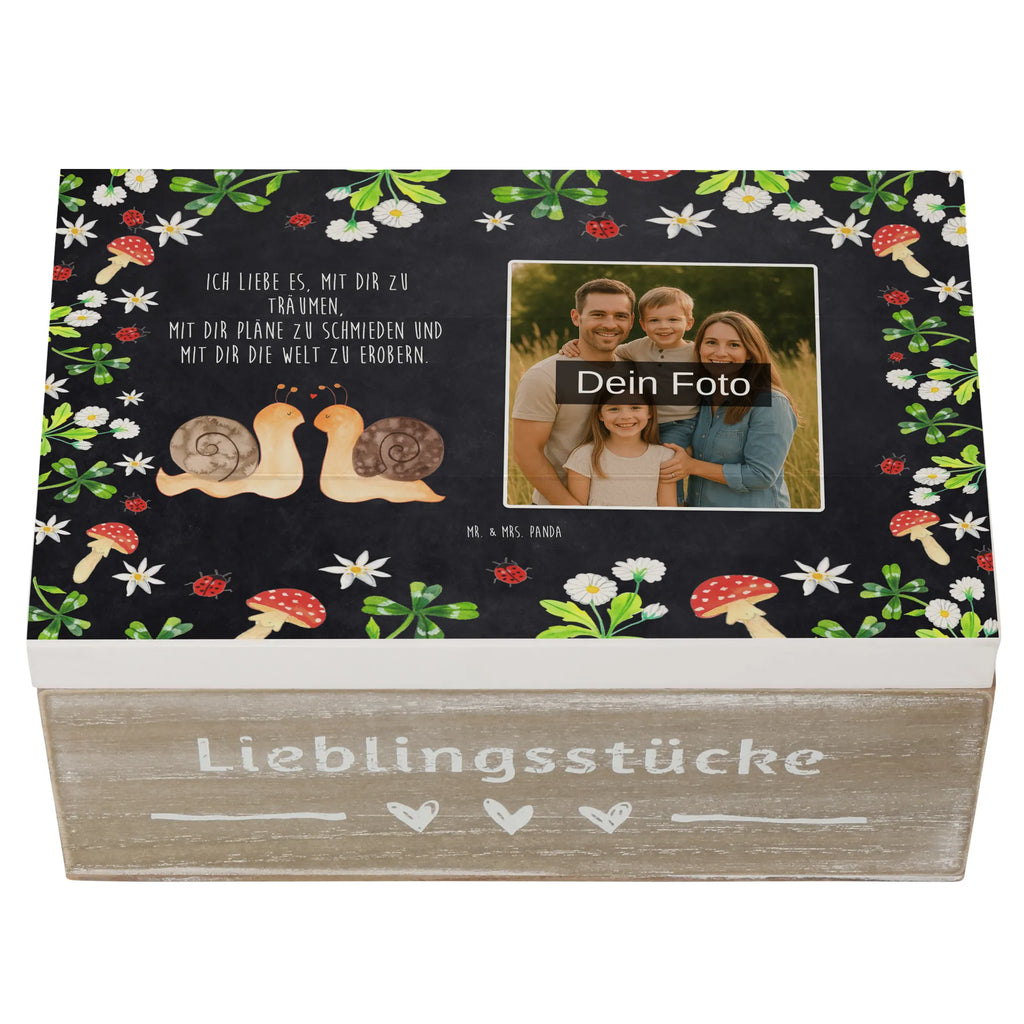 Personalized Photo Wooden Box Snails in love Personalisierte Foto Holzkiste, Liebe, Partner, Freund, Freundin, Ehemann, Ehefrau, Heiraten, Verlobung, Heiratsantrag, Liebesgeschenk, Jahrestag, Hocheitstag