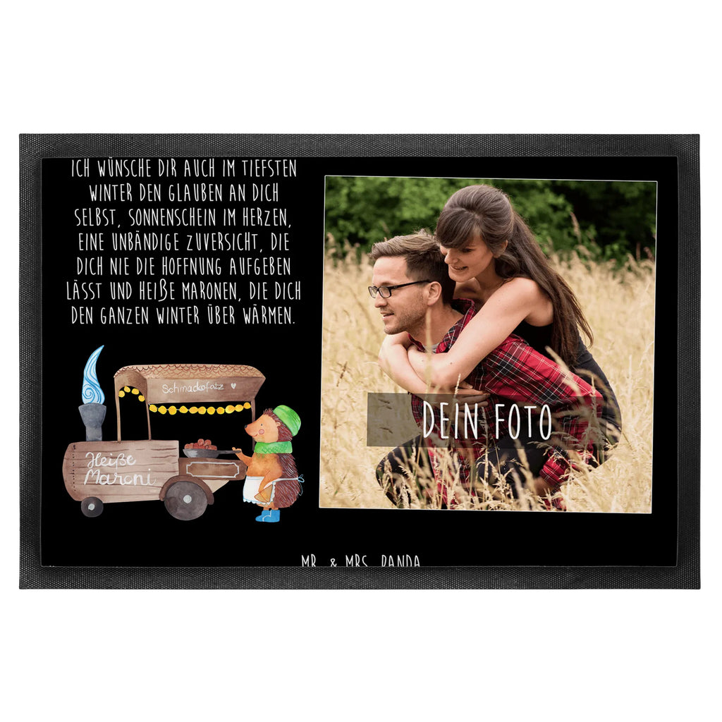 Personalisierte Foto Fußmatte Igel Maronen Personalisierte Foto Fußmatte, Winter, Weihnachten, Weihnachtsdeko, Nikolaus, Advent, Heiligabend, Wintermotiv, Duft, Kastanien, Maronen, Weihnachtsmarkt