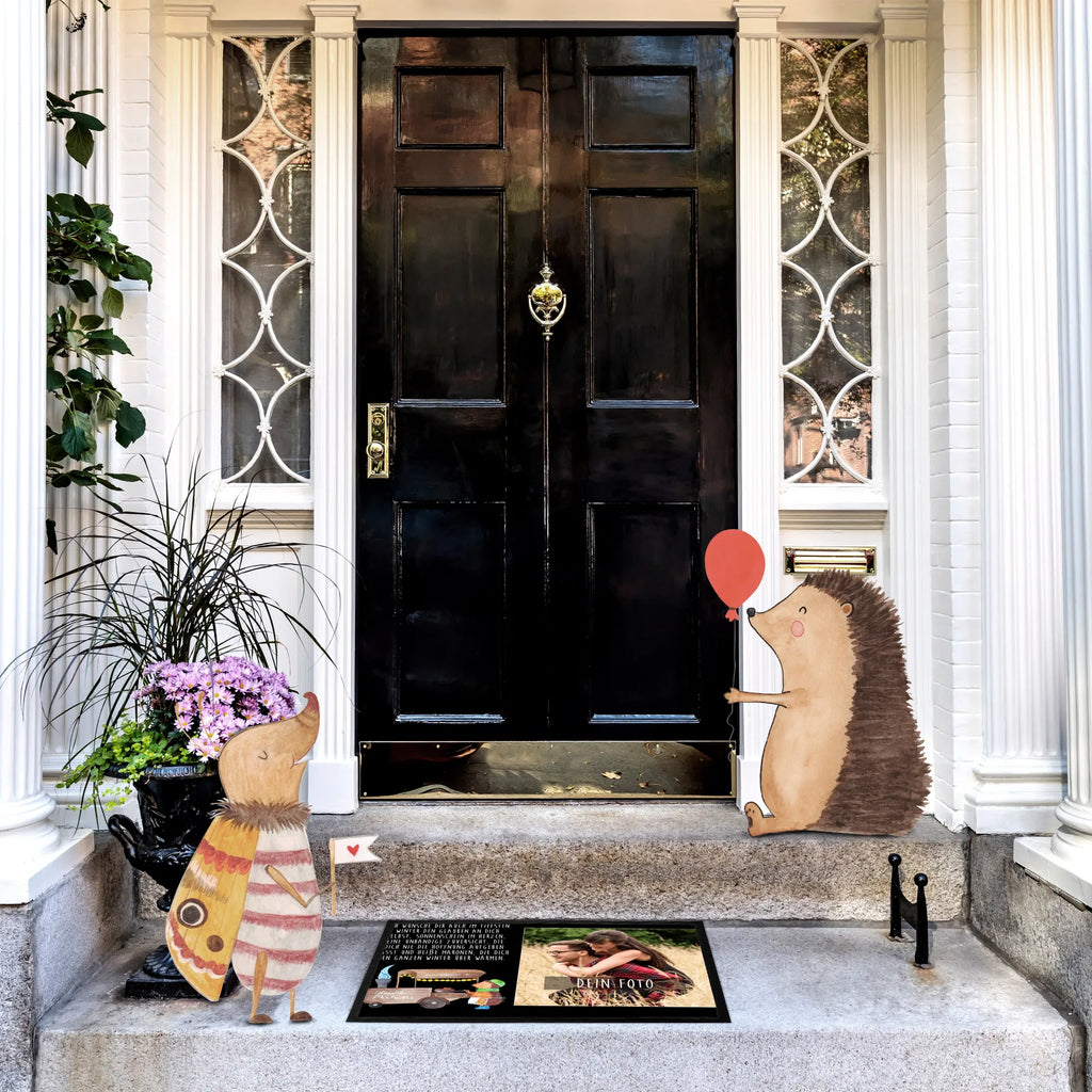 Personalisierte Foto Fußmatte Igel Maronen Personalisierte Foto Fußmatte, Winter, Weihnachten, Weihnachtsdeko, Nikolaus, Advent, Heiligabend, Wintermotiv, Duft, Kastanien, Maronen, Weihnachtsmarkt