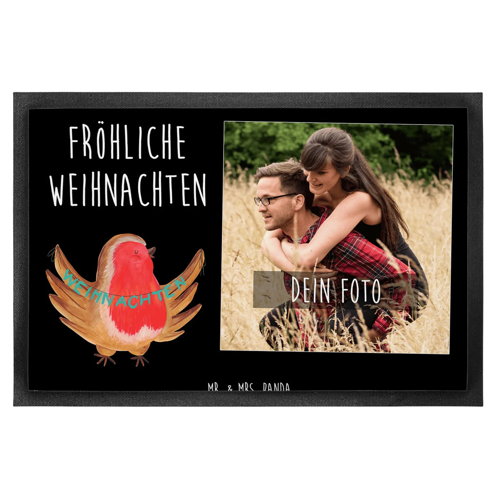 Personalized Photo Doormat robin Christmas Personalisierte Foto Fußmatte, Winter, Weihnachten, Weihnachtsdeko, Nikolaus, Advent, Heiligabend, Wintermotiv, Frohe Weihnachten, xmas, Weihnachtsmotiv, Weihnachtsgruß, Vogel