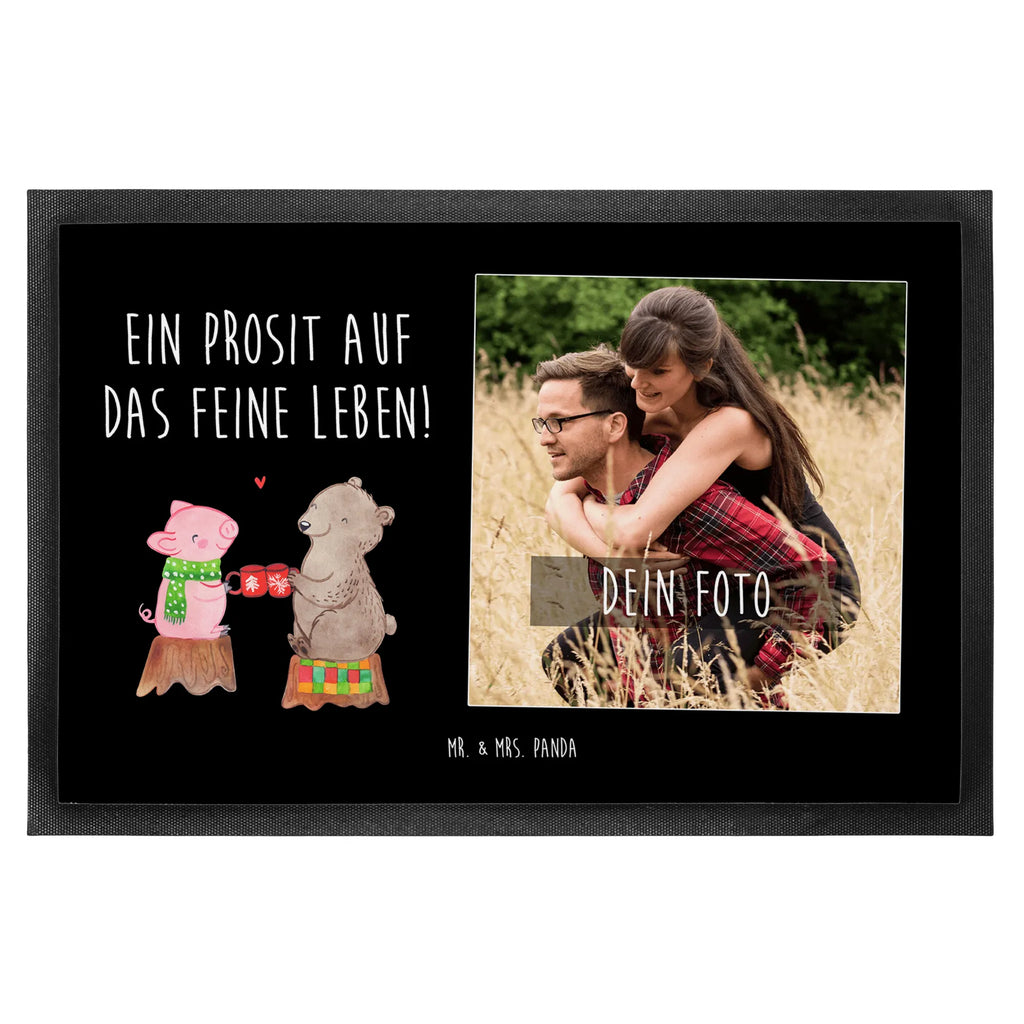 Personalized Photo Doormat Glowing Pig Bash Personalisierte Foto Fußmatte, Winter, Weihnachten, Weihnachtsdeko, Nikolaus, Advent, Heiligabend, Wintermotiv, Schwein, Prost, Weihnachtszeit, Bär, Alles Gute