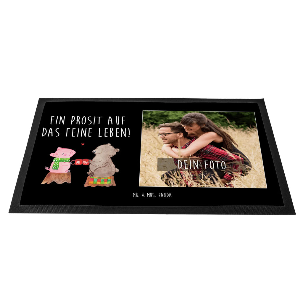 Personalized Photo Doormat Glowing Pig Bash Personalisierte Foto Fußmatte, Winter, Weihnachten, Weihnachtsdeko, Nikolaus, Advent, Heiligabend, Wintermotiv, Schwein, Prost, Weihnachtszeit, Bär, Alles Gute