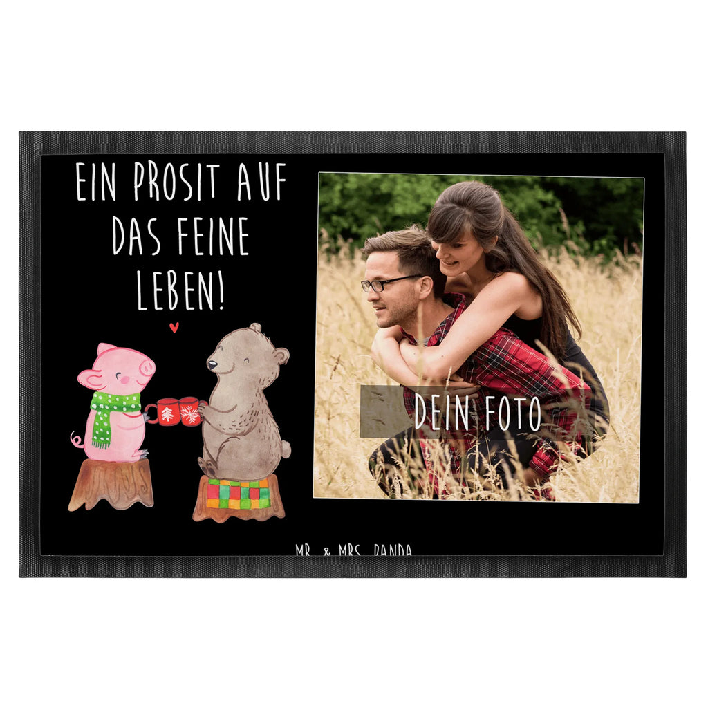 Personalized Photo Doormat Glowing Pig Bash Personalisierte Foto Fußmatte, Winter, Weihnachten, Weihnachtsdeko, Nikolaus, Advent, Heiligabend, Wintermotiv, Schwein, Prost, Weihnachtszeit, Bär, Alles Gute