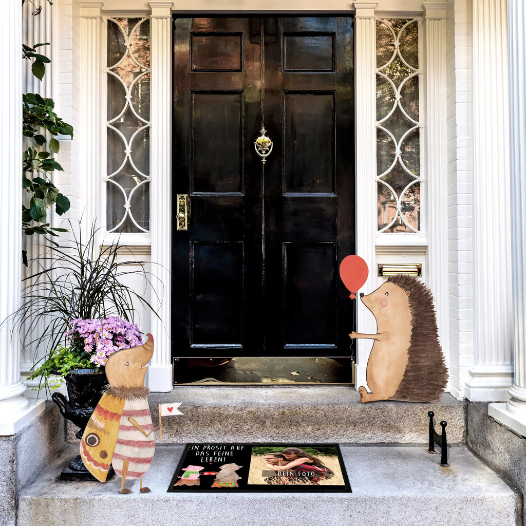 Personalized Photo Doormat Glowing Pig Bash Personalisierte Foto Fußmatte, Winter, Weihnachten, Weihnachtsdeko, Nikolaus, Advent, Heiligabend, Wintermotiv, Schwein, Prost, Weihnachtszeit, Bär, Alles Gute