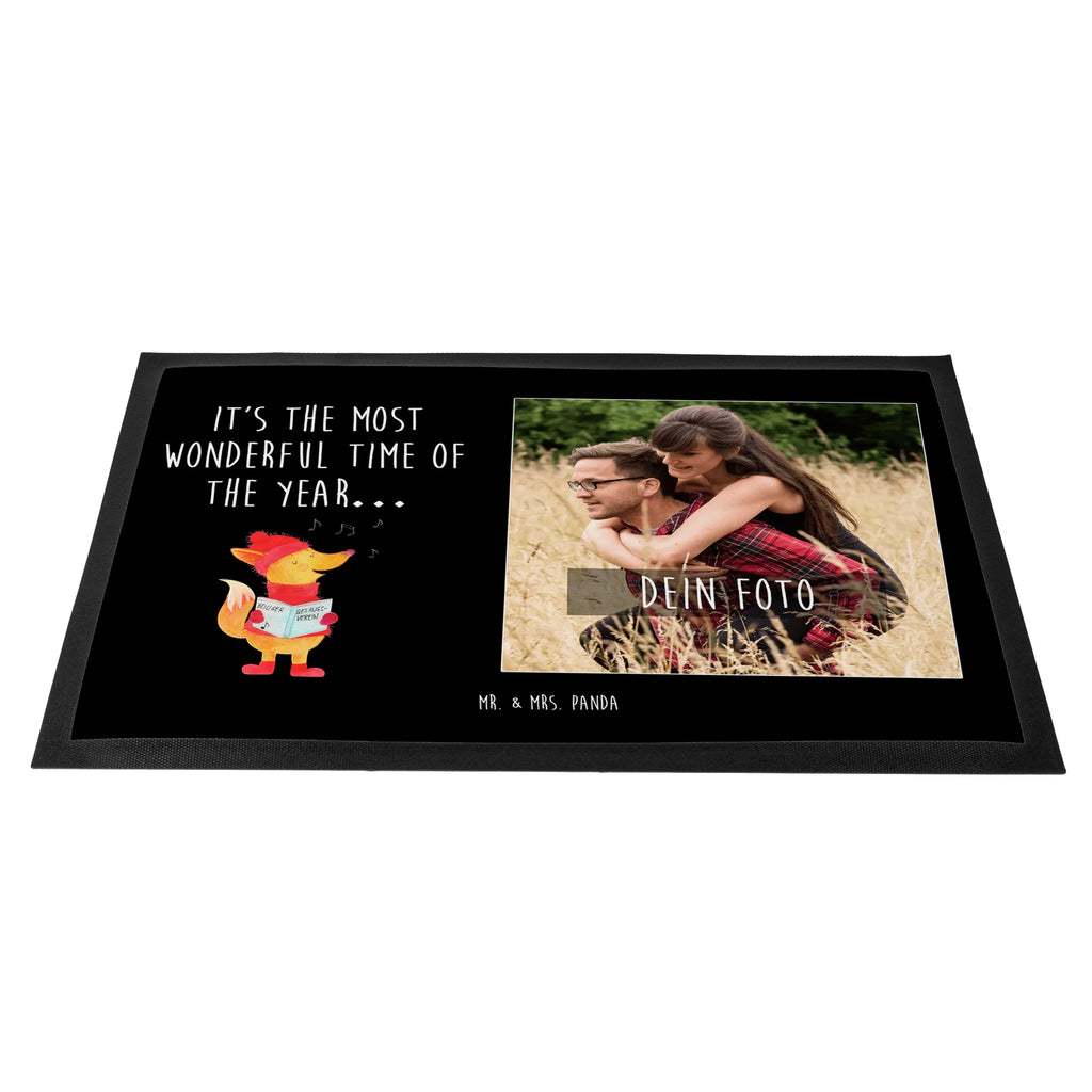 Personalized Photo Doormat Fox Singer Personalisierte Foto Fußmatte, Winter, Weihnachten, Weihnachtsdeko, Nikolaus, Advent, Heiligabend, Wintermotiv, Singen, Fuchs, Weihnachtslieder, Geschenk Sänger, Füchse, Sänger