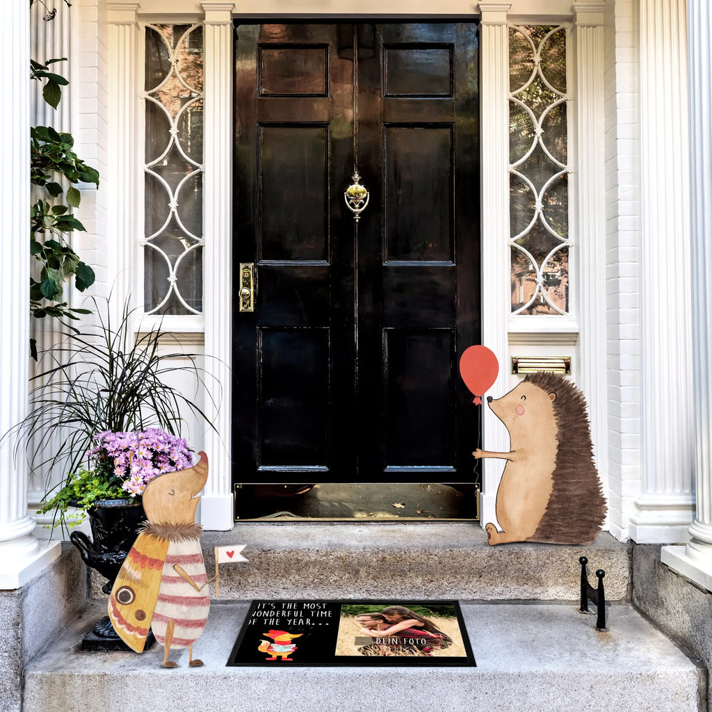 Personalized Photo Doormat Fox Singer Personalisierte Foto Fußmatte, Winter, Weihnachten, Weihnachtsdeko, Nikolaus, Advent, Heiligabend, Wintermotiv, Singen, Fuchs, Weihnachtslieder, Geschenk Sänger, Füchse, Sänger