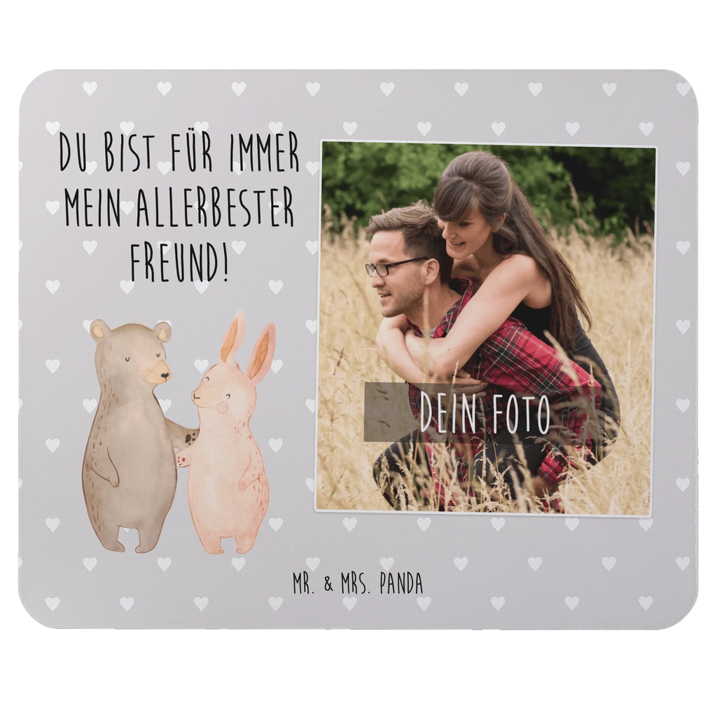 Personalisiertes Foto Mauspad Bär und Hase Umarmen Personalisiertes Foto Mauspad, Liebe, Partner, Freund, Freundin, Ehemann, Ehefrau, Heiraten, Verlobung, Heiratsantrag, Liebesgeschenk, Jahrestag, Hocheitstag, Freunde, Hase, bester Freund, Bär, Bärchen, best friends