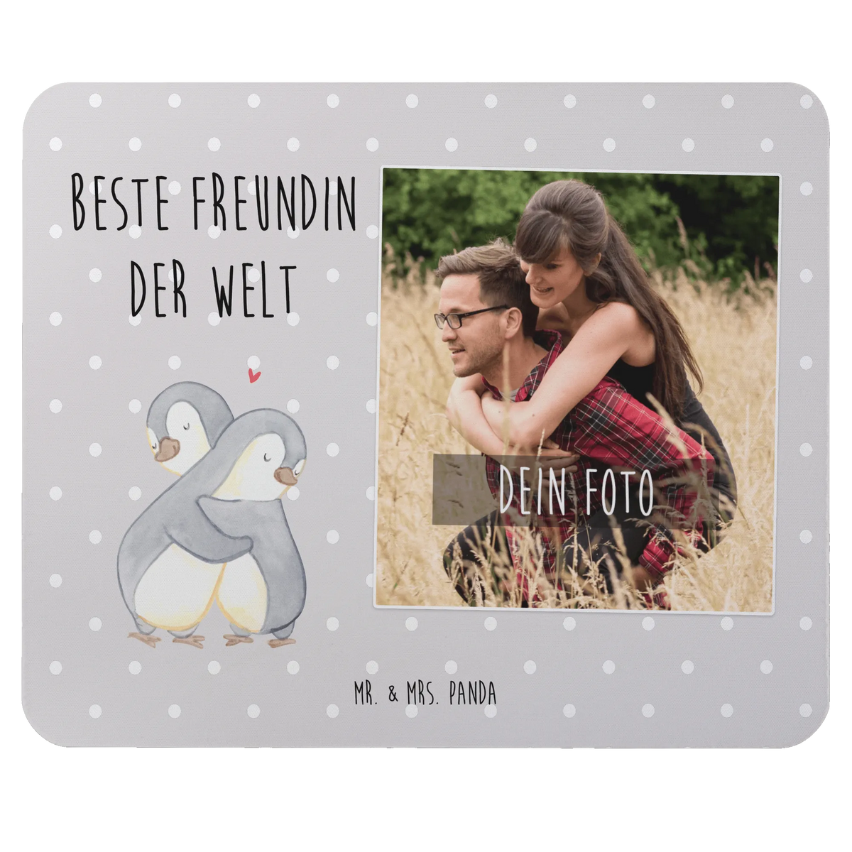 Personalized Photo Mousepad penguin Best girlfriend in the world gift, birthday, gift idea, birthday present, giving, thank you, for, make you happy, gift tip, girlfriends, Girlfriend, best, friendship. Dearest, anniversary, wife, best friend, saying