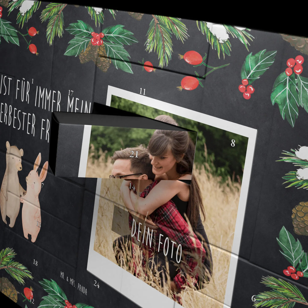 Personalisierter Befüllbarer Foto Adventskalender Bär und Hase Umarmen Adventskalender mit Eigenem Bild, Weihnachtskalender mit Foto, Personalisierter Befüllbarer Foto Adventskalender, Foto Adventskalender, Adventskalender Eigenes Foto, Personalisierter Adventskalender, Adventskalender mit Foto, Freundin, Freund, Liebe, Liebesgeschenk, Jahrestag, Verlobung, Partner, Ehemann, Ehefrau, Heiraten, Heiratsantrag, Hocheitstag, Bester Freund, Bärchen, Hase, Freunde, Bär, Best Friends
