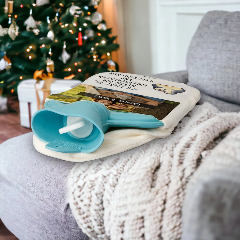 Personalized Photo Hot Water Bottle penguins Fall asleep Personalisierte Foto Wärmflasche, Liebe, Partner, Freund, Freundin, Ehemann, Ehefrau, Heiraten, Verlobung, Heiratsantrag, Liebesgeschenk, Jahrestag, Hocheitstag, Liebesbeweis, für Ehemann, Hochzeitstag, für Männer, Mitbringsel, Geschenk für Partner, Geschenk für Freundin, Valentinstag, Geschenk für Frauen