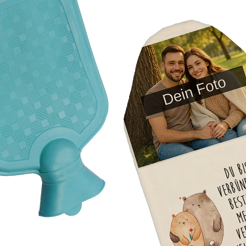 Personalized Photo Hot Water Bottle Bears in love Personalisierte Foto Wärmflasche, Liebe, Partner, Freund, Freundin, Ehemann, Ehefrau, Heiraten, Verlobung, Heiratsantrag, Liebesgeschenk, Jahrestag, Hocheitstag, Bären, Verliebt, Geschenk Hochzeit, Geschenk Freundin, Bärchen, Bär, Geschenk Freund, Verlobt, Liebesbeweis, Verheiratet, Hochzeitstag
