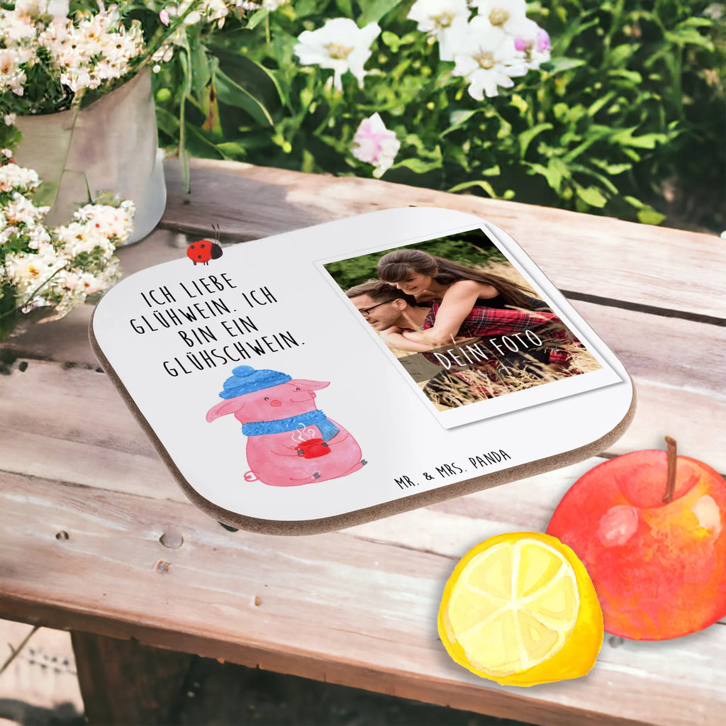 Personalized Photo Coaster Pig Mulled wine Personalisierter Foto Untersetzer, Winter, Weihnachten, Weihnachtsdeko, Nikolaus, Advent, Heiligabend, Wintermotiv, Glühschwein, Weihnachtsmarkt, Glühwein, Punsch