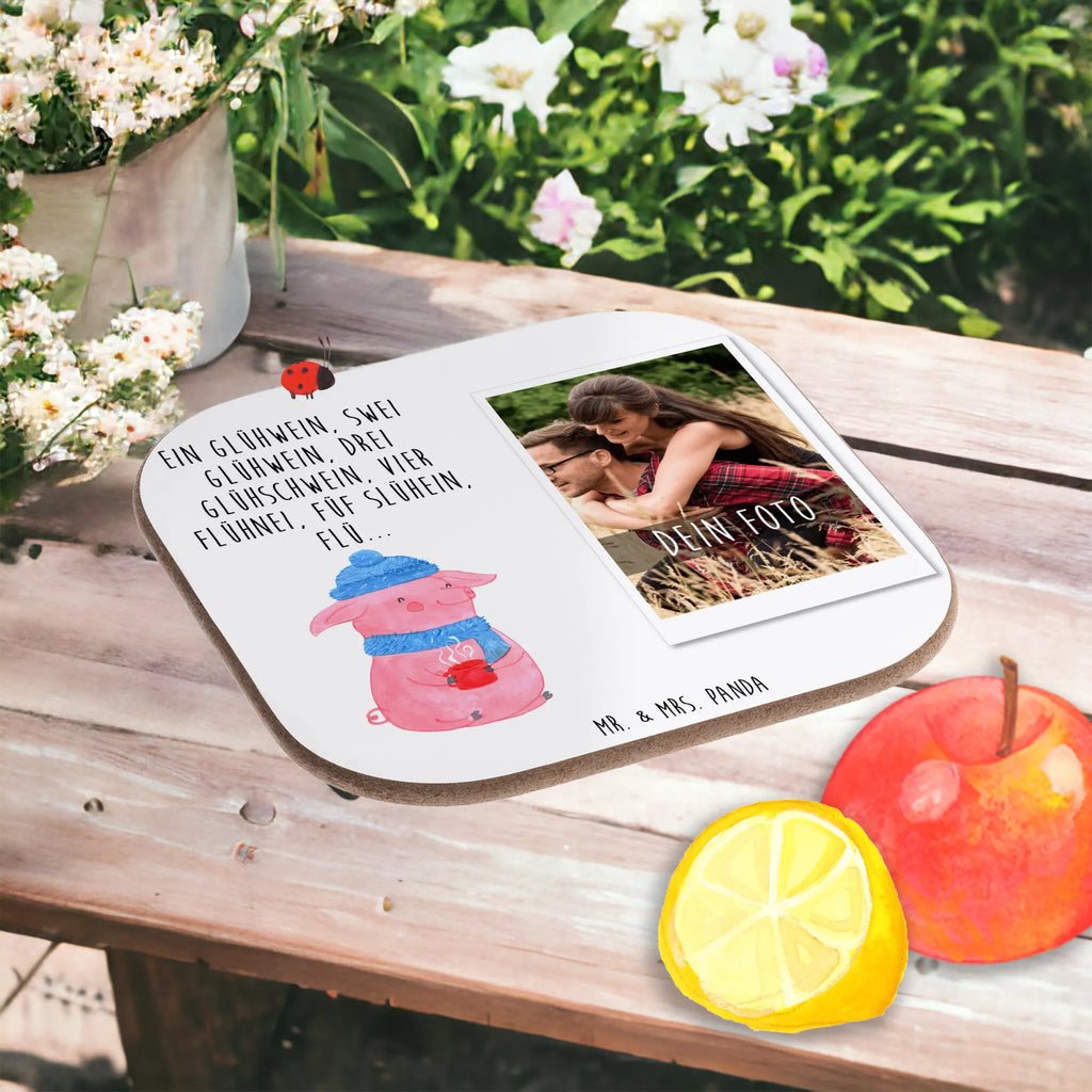 Personalized Photo Coaster piggy Mulled wine Personalisierter Foto Untersetzer, Winter, Weihnachten, Weihnachtsdeko, Nikolaus, Advent, Heiligabend, Wintermotiv, Betrunken, Weihnachtsmarkt, Spruch, Glühwein